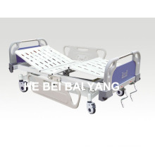 (A-58) -- Movable Double-Function Manual Hospital Bed with ABS Bed Head